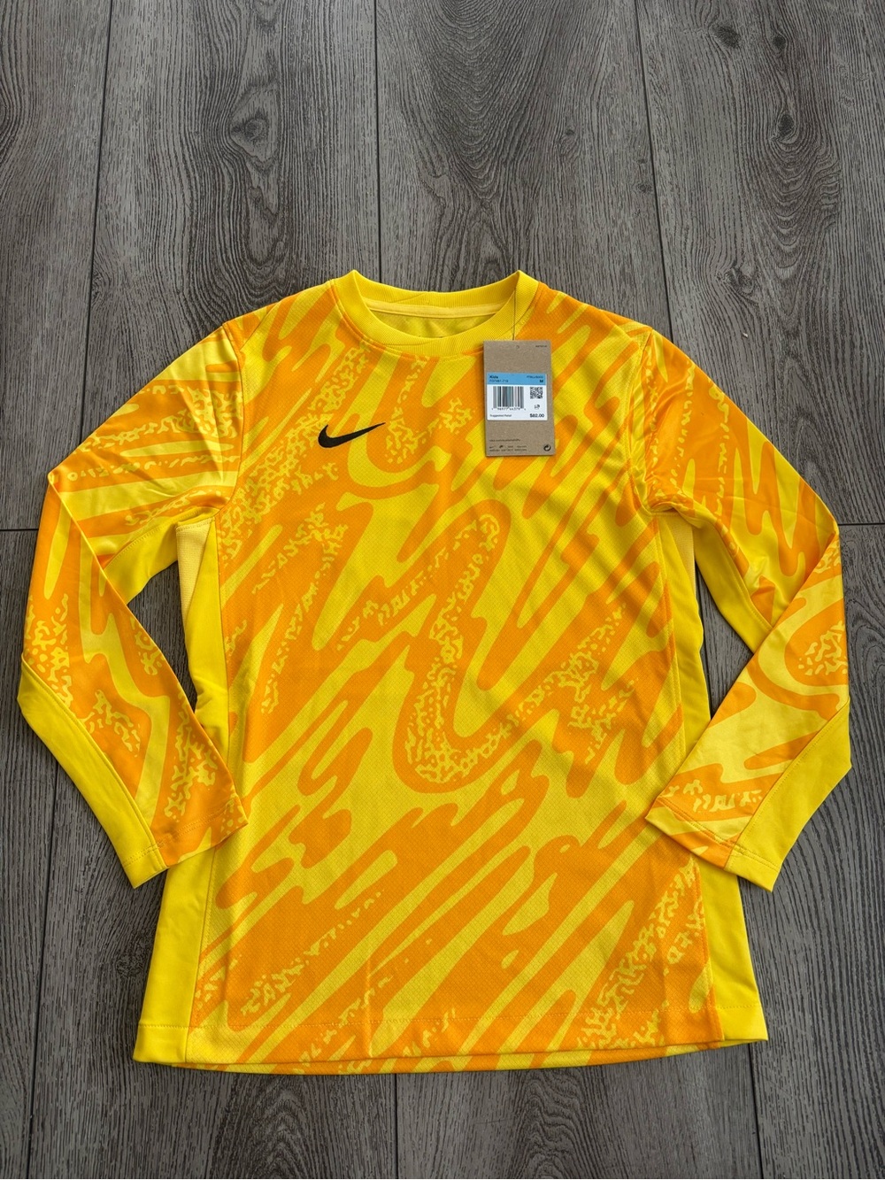 Nike kids Yellow and Orange Long-Sleeve Athletic Jersey